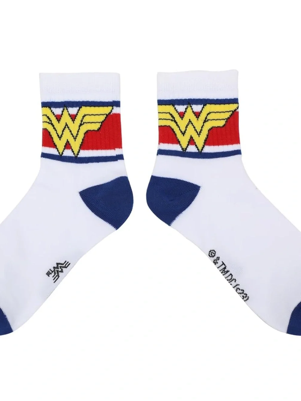 Bioworld Wonder Woman Crew Socks - Red, White, Blue